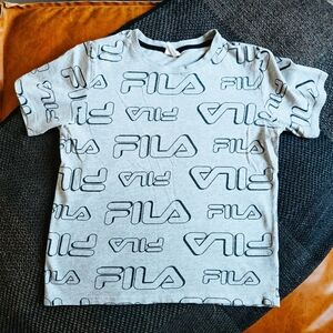 Fila Boys Gray Logo Tee (Size M)